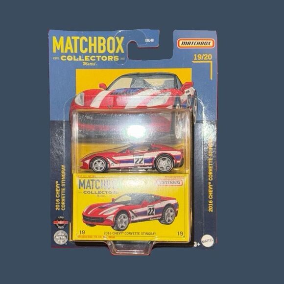NIP 2022 Matchbox Collectors #19 2016 Chevy® Corvette® Stingray™ 19/20 - Picture 3 of 5